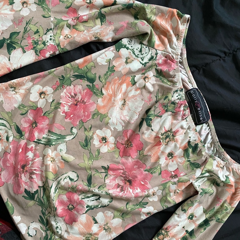 Off the shoulder flower top